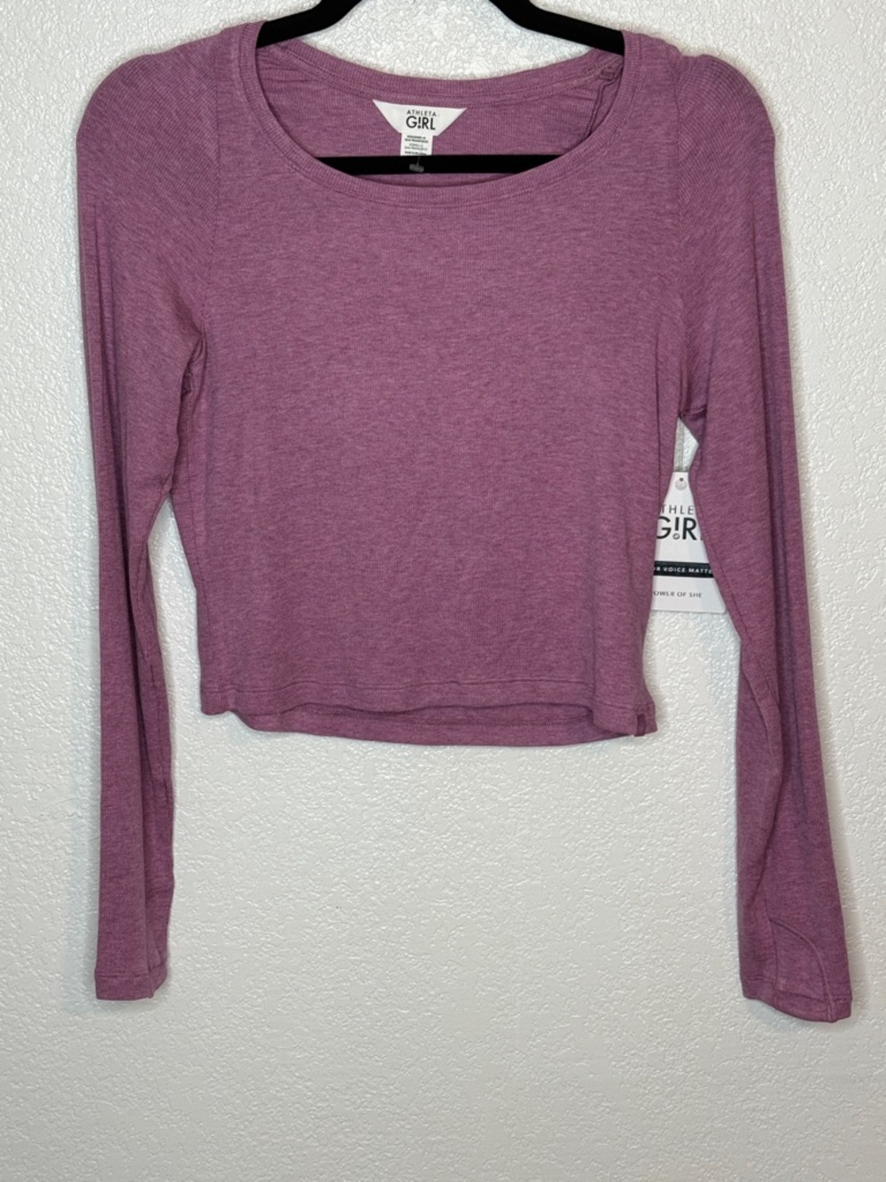 Athleta G!RL Mauve Easy Rib Top Size XL(14 Kids) Activewear Athleisure NWT